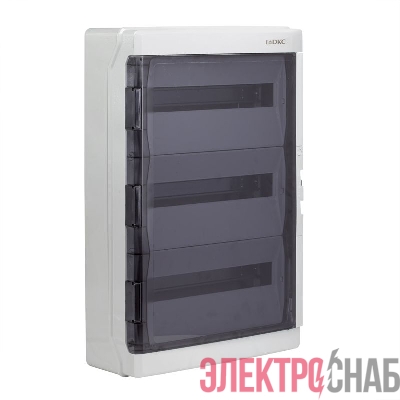 Щиток настенный ЩРн-п-54 54мод. IP65 с дверцей с клеммн. блоком 63А сер. DKC RB54W6TGD