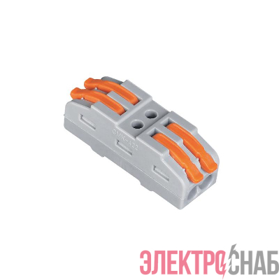 Клемма монтажная СМК PTC-2P 4222 BL/4 450В 32А 0.08-2.5(4.0)кв.мм JazzWay 5073685