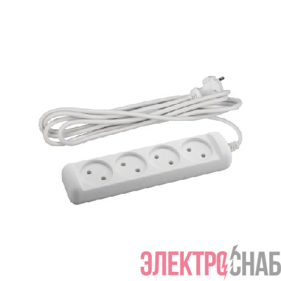 Удлинитель 4х5м без заземл. 10А IP20 U-4-5m-2х1 ПВС 2х1 Эра Б0028363