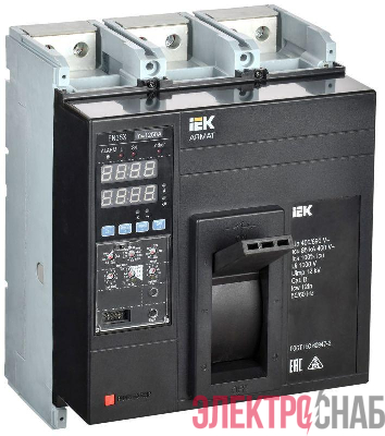 Выключатель автоматический в литом корпусе 3п N 85кА 1250А расцепитель электронный стандарт. ARMAT IEK AR-MCCB-3N-085-1250A-ELSC