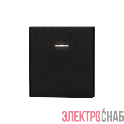 Выключатель проходной (переключатель) 1-кл. СП STRONG MIELE 10А с подсветкой антрацит Kranz KR-78-0716-5