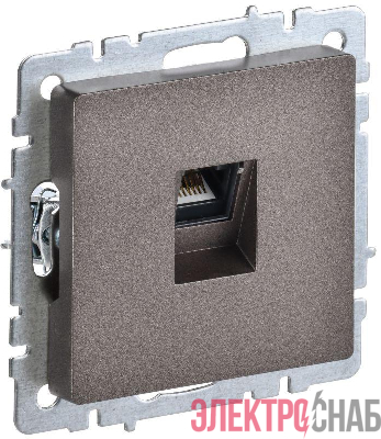 Розетка компьютерная СП RJ45 кат.5E BRITE РК10-БрТБ механизм бронза IEK BR-K10-1-K45