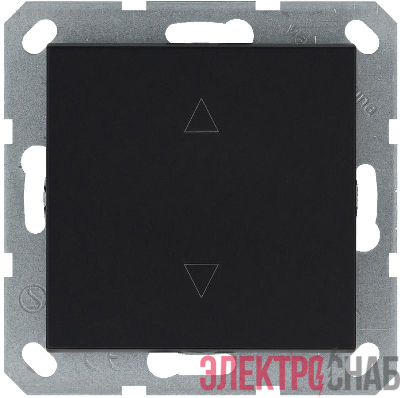 Выключатель для жалюзи 1-кл. 10А IP20 механизм черн. матовый soft touch Jasmart G3018PB