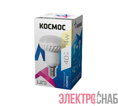 Лампа светодиодная R39 4Вт 220В E14 3000К Космос Lksm_LED4wR39E1430