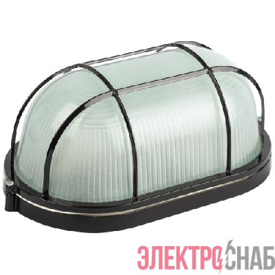 Светильник НБП 04-100-002 1х100Вт E27 IP54 акватермо алюм./стекло овал с решеткой черн. Эра Б0063913