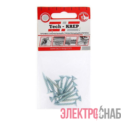 Шуруп универсальный 4.5х30 с потайной головкой цинк. (пакет) (уп.14шт) Tech-Krep/Zitar 102437