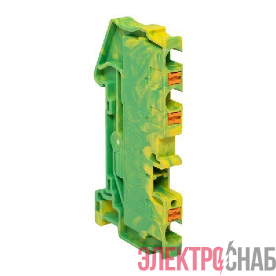 Колодка клеммная пружинная 4 Push-in 3 вывода земля EKF PIT-4-3-pe