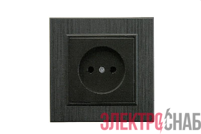 Розетка 1-м Karea LINE STAR без заземл. чер. Makel 86054022