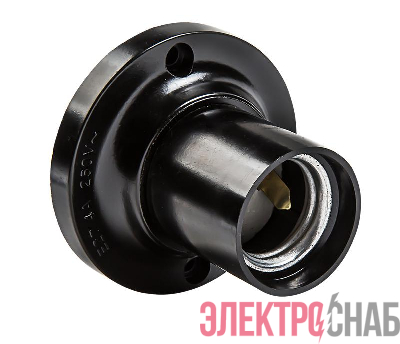 Патрон потолочный E27 Ф П-01 карболит. черн. IN HOME 4690612032238