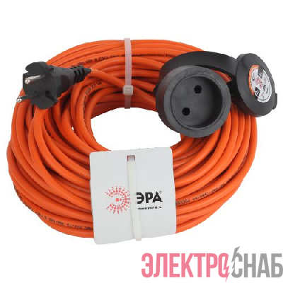 Удлинитель-шнур 1х20м без заземл. 6А IP20 UPx-1-2х0.75-20m ПВС 2х0.75 (бухта) Эра Б0043037
