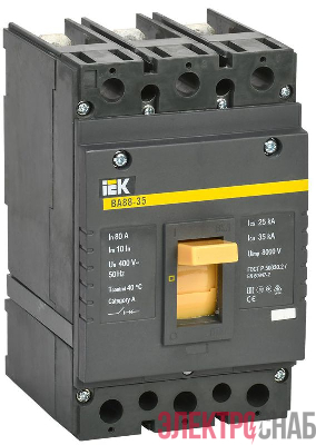 Выключатель автоматический 3п 80А 35кА ВА 88-35 KARAT IEK SVA30-3-0080