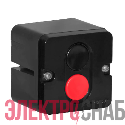 Пост кнопочный ПКЕ-712/2 "Пуск-Стоп" 1 черн. 1 красн. Электродеталь ПКЕ-712/2.1Ч.1К