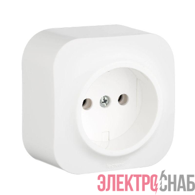 Розетка 1-м ОП Quteo 16А IP20 2P без заземл. без защ. шторок бел. IEK 782210