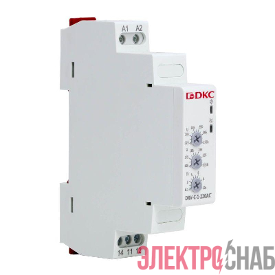 Реле контроля напряжения однофазное тип DRV конфигурация контакта 1CO 220В AC DKC DRV-C-1-220AC