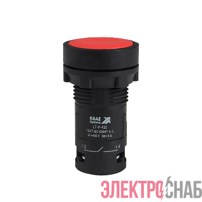 Кнопка OptiSignal Compact D22 С7-P-410 красн. 1НО XB7NA41 КЭАЗ 362033