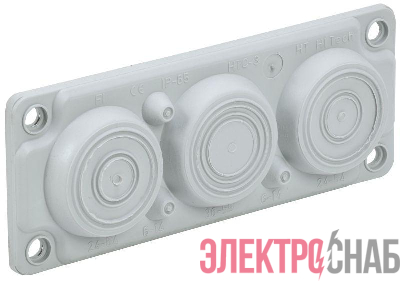Ввод кабельный мембранный 6 отверстий d6-59мм IP65 сер. TITAN IEK TI-00D-MC-006-65