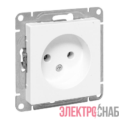 Розетка СП Эпика 16А без заземл. без шторок механизм бел. EKF UP1-SOW-100