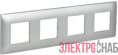 Рамка 4-м SKANDY SK-F04S серебр. IEK SK-M42-K23