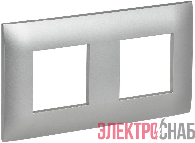 Рамка 2-м SKANDY SK-F02S серебр. IEK SK-M22-K23