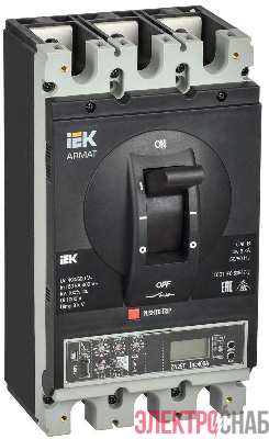 Выключатель автоматический в литом корпусе 3п H 50кА 400А расцепитель электронный продвинутый ARMAT IEK AR-MCCB-3H-050-0400A-ELPC
