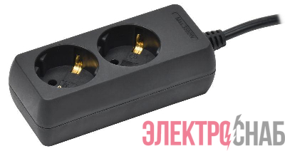 Удлинитель 2х3м с заземл. 16А IP20 У02 250В ПВС 3х1 черн. IEK WYP10-16-02-03-Z-K02