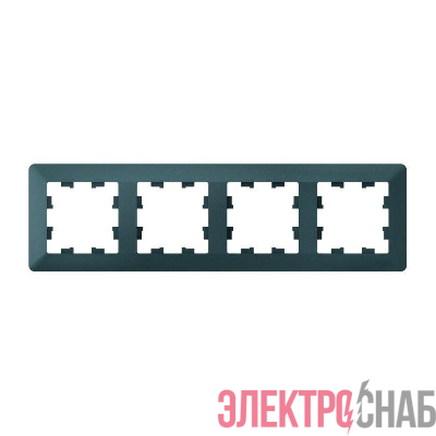 Рамка 4-м AtlasDesign Air изумруд/дым. черн. SE ATN220804