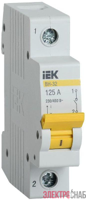 Выключатель нагрузки (мини-рубильник) ВН-32 1Р 125А IEK MNV10-1-125