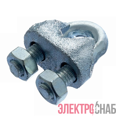 Зажим троса 8мм DIN 741 перфорир. подвес (уп.2шт) СТРОЙМЕТИЗ UTORM4010042