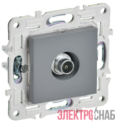 Розетка TV оконечная SKANDY SK-A12Gr сер. IEK SK-A10-O-K03