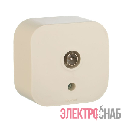 Розетка телевизионная TV 1-м ОП Quteo IP20 с топологией "звезда" сл. кость IEK 782245