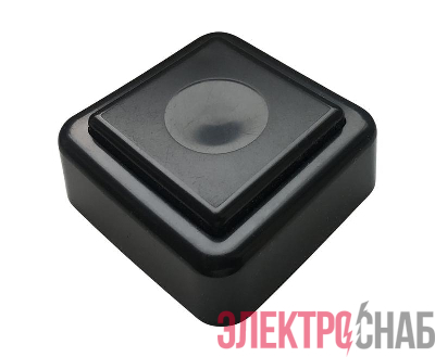 Кнопка звонка (выключатель для бытовых электрич. звонков) МОНОМАХ ВЗ1-01 черн./черн.