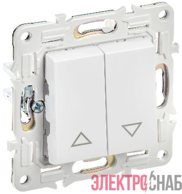 Выключатель жалюзи SKANDY 10А SK-V12W арктич. бел. IEK SK-V15-0-10-K01