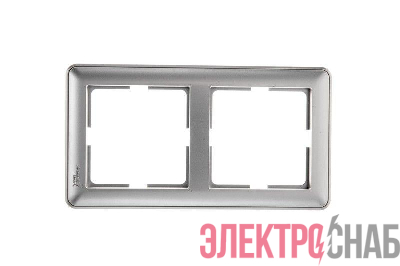 Рамка 2-м W59 матов. хром SE KD-2-58