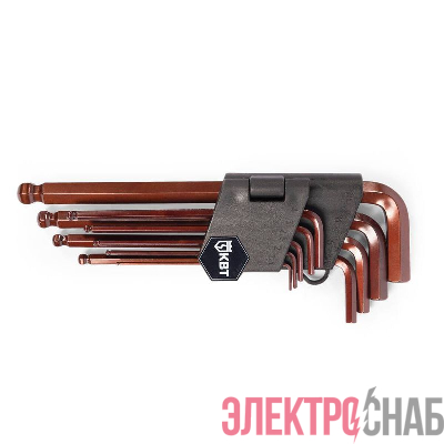 Набор шестигранных ключей с шаром КШ-9s КВТ 82177