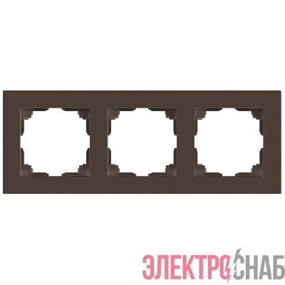 Рамка 3-м СП Accent 6-503-08 бронза Intro Б0063792