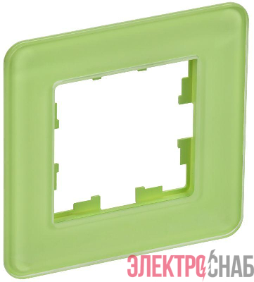 Рамка 1-м BRITE РУ-1-2-Бр стекло эко грин RE IEK BR-M12-G-41-K06