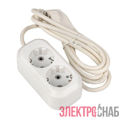 Удлинитель 2х3м с заземл. 16А IP20 Эксперт 3.0кВт ПВС 3х1 EKF UBA16-310-2-03