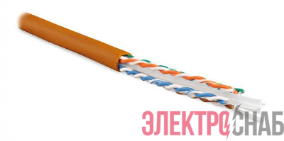 Кабель витая пара UUTP4-C6-S23-IN-LSZH-OR-305 (305м) U/UTP,кат.6,4п.(23AWG),одн.(solid),с разд.,LSZH,нг(С)-HF,–20°C–+75°C,оранж. | 47461 | Hyperline