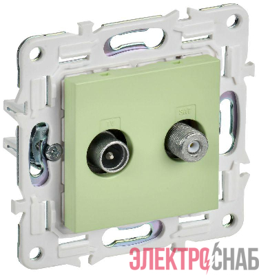 Розетка двойная TV+SAT SKANDY SK-A13G мятный IEK SK-AF20-O-K06