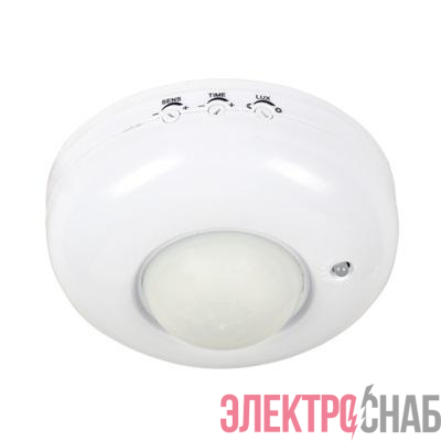 Датчик движения инфракрасный ДД 20В 800Вт 360 гр.6м IP33 бел. IN HOME 4690612033860