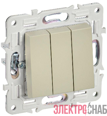 Выключатель 3-кл. SKANDY 10А SK-V11B беж. IEK SK-V30-0-10-K10