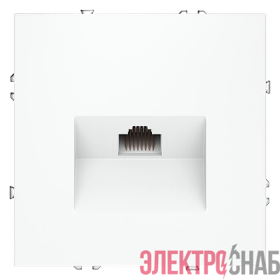 Розетка компьютерная 1-м СП S70 RJ45 кат.6 механизм бел. матов. Voltum VLS060102
