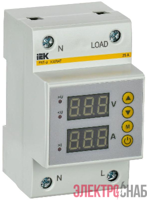 Реле напряжения и тока РНТ-д 1ф 54мм 25А IEK IVC31-1-25