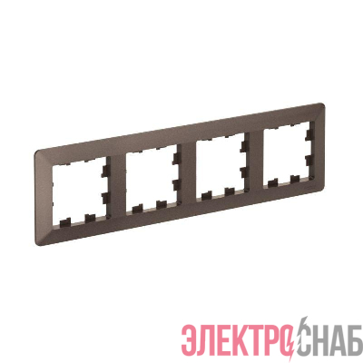 Рамка 4-м AtlasDesign Air мокко/дым. черн. SE ATN220604