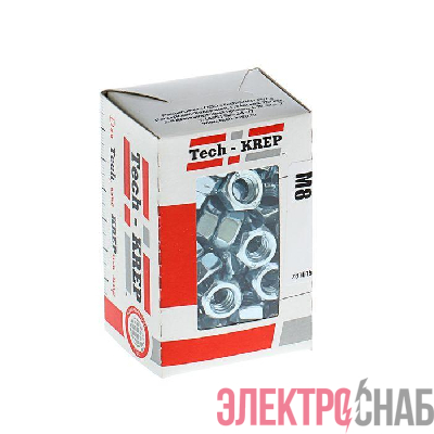 Гайка шестигранная DIN934 М8 оцинк. (уп.100шт) Tech-Krep/Zitar 105248