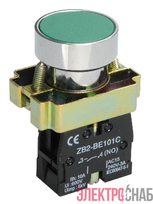 Кнопка LAY5-BA31 1НО без подсветки зел. IEK BBT60-BA-K06
