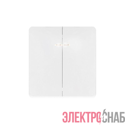 Выключатель 2-кл. СП ROUND MIELE 10А с подсветкой перламутр Kranz KR-78-0714-1