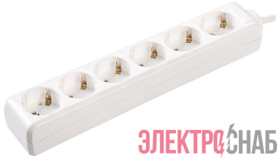 Удлинитель 6х5м с заземл. 16А IP20 У06 2P+PE 250В 3х1 IEK WYP10-16-06-05-Z-N