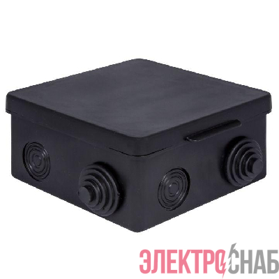Коробка распаячная KMP-030-014 с крышкой 100х100х50 8 мембранных вводов IP54 черн. EKF plc-kmr-030-014-2b