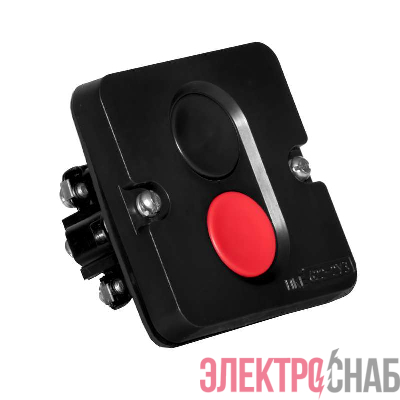 Пост кнопочный ПКЕ-622/2 "Пуск-Стоп" 1 черн. 1 красн. Электродеталь ПКЕ-622/2.1Ч.1К